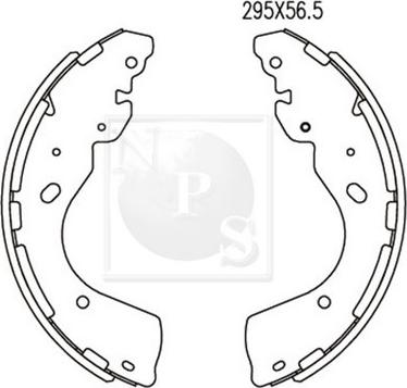 NPS N350N13 - Brake Shoe Set autospares.lv