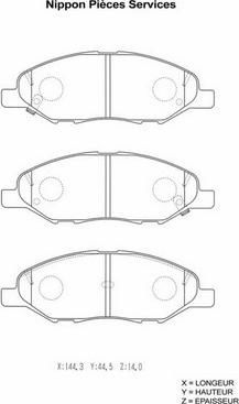 NPS N360N95 - Brake Pad Set, disc brake autospares.lv