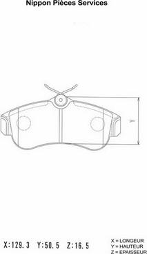 NPS N360N51 - Brake Pad Set, disc brake autospares.lv