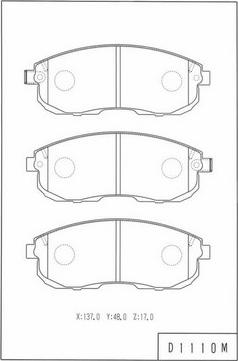 NPS N360N66 - Brake Pad Set, disc brake autospares.lv