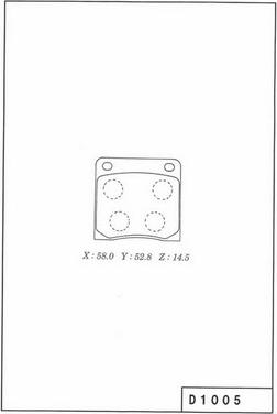 NPS N360N00 - Brake Pad Set, disc brake autospares.lv