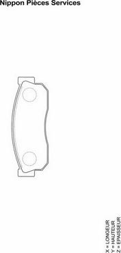 NPS N360N01 - Brake Pad Set, disc brake autospares.lv