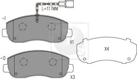 NPS N360N103 - Brake Pad Set, disc brake autospares.lv