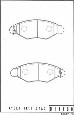 NPS N360N10 - Brake Pad Set, disc brake autospares.lv