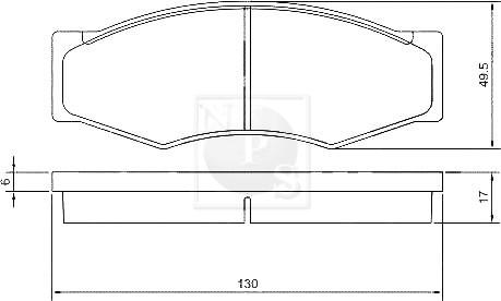 NPS N360N11 - Brake Pad Set, disc brake autospares.lv