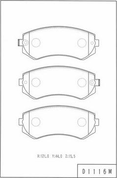 NPS N360N80 - Brake Pad Set, disc brake autospares.lv