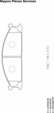 NPS N360N37 - Brake Pad Set, disc brake autospares.lv