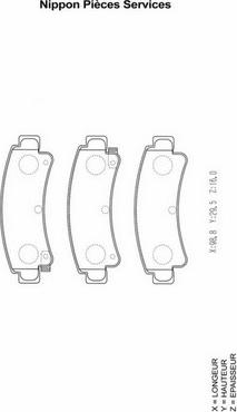 NPS N361N40 - Brake Pad Set, disc brake autospares.lv