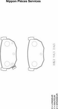 NPS N361N39 - Brake Pad Set, disc brake autospares.lv