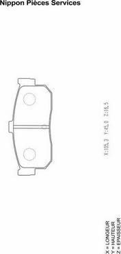 NPS N361N30 - Brake Pad Set, disc brake autospares.lv