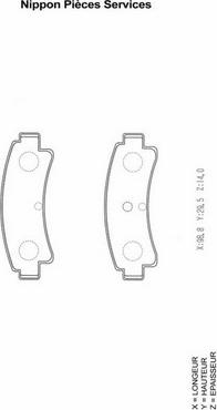 NPS N361N25 - Brake Pad Set, disc brake autospares.lv