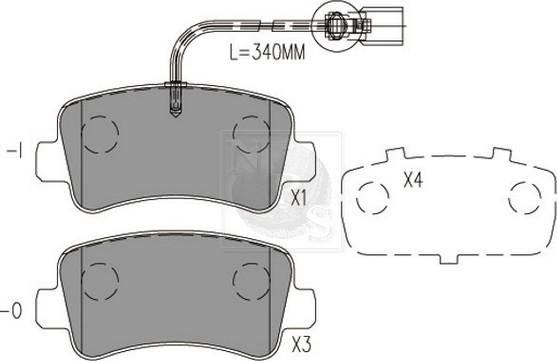 NPS N361N71 - Brake Pad Set, disc brake autospares.lv