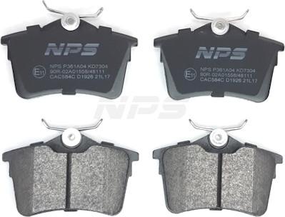 NPS P361A04 - Brake Pad Set, disc brake autospares.lv