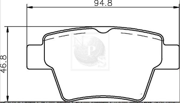 NPS P361A05 - Brake Pad Set, disc brake autospares.lv