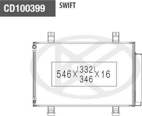 NPS S526I00 - Condenser, air conditioning autospares.lv