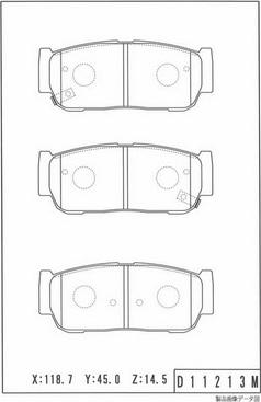 NPS S361G05 - Brake Pad Set, disc brake autospares.lv