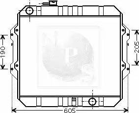 NPS T156A119 - Radiator, engine cooling autospares.lv