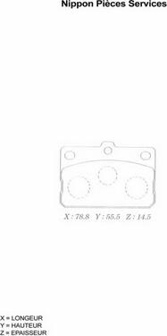 NPS T360A10 - Brake Pad Set, disc brake autospares.lv