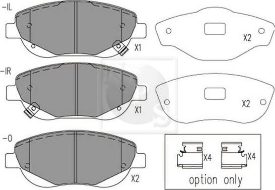 NPS T360A130 - Brake Pad Set, disc brake autospares.lv