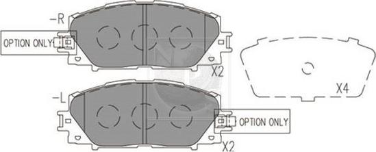 NPS T360A129 - Brake Pad Set, disc brake autospares.lv