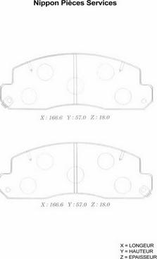 NPS T360A120 - Brake Pad Set, disc brake autospares.lv