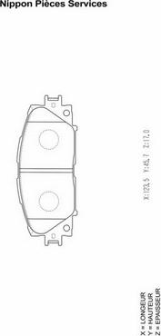 NPS T360A121 - Brake Pad Set, disc brake autospares.lv