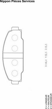 NPS T360A89 - Brake Pad Set, disc brake autospares.lv