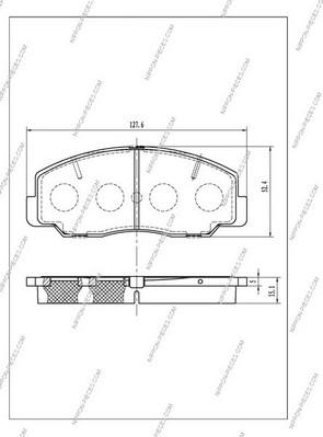 NPS T360A33 - Brake Pad Set, disc brake autospares.lv