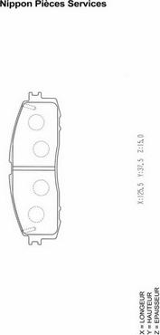 NPS T361A06 - Brake Pad Set, disc brake autospares.lv