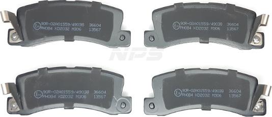 NPS T361A08 - Brake Pad Set, disc brake autospares.lv
