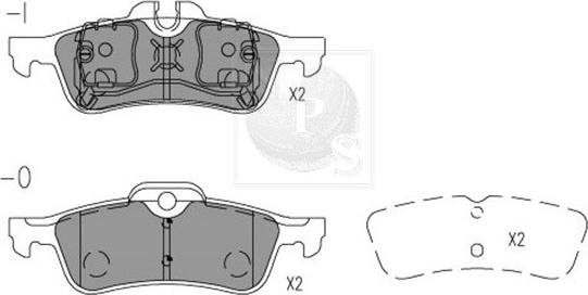 NPS T361A30 - Brake Pad Set, disc brake autospares.lv