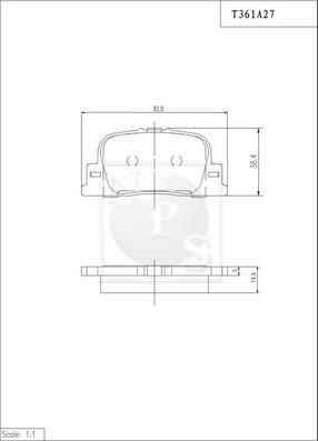 NPS T361A27 - Brake Pad Set, disc brake autospares.lv