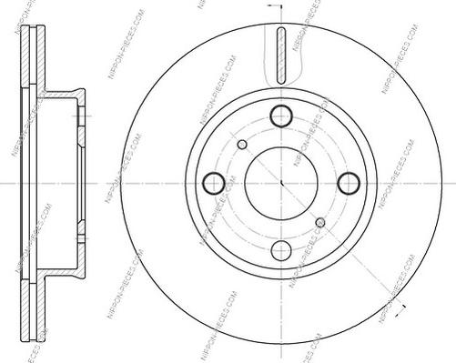 NPS T330A66 - Brake Disc autospares.lv