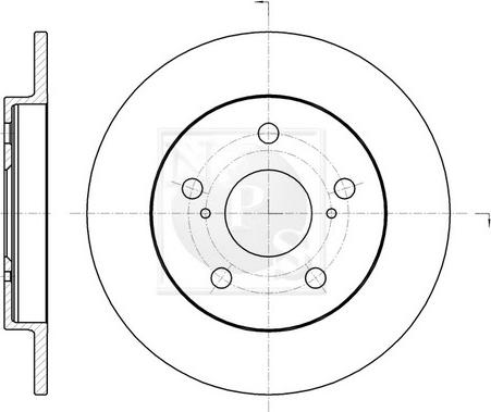 NPS T331A55 - Brake Disc autospares.lv