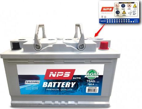 NPS U540L51B - Starter Battery autospares.lv