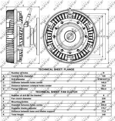 NRF 49009 - Clutch, radiator fan autospares.lv