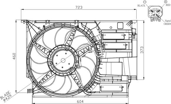 NRF 47954 - Fan, radiator autospares.lv