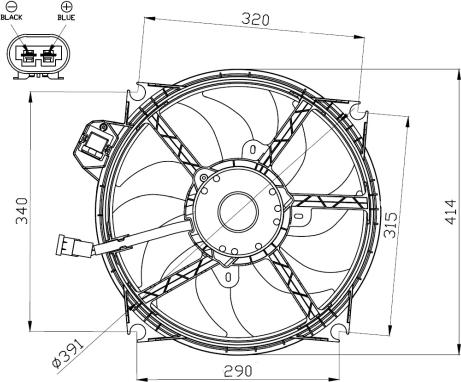 NRF 47965 - Fan, radiator autospares.lv