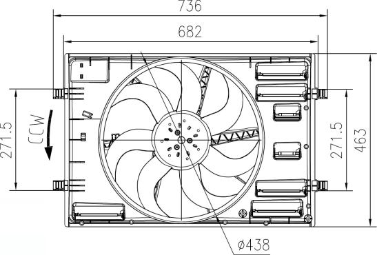NRF 47916 - Fan, radiator autospares.lv