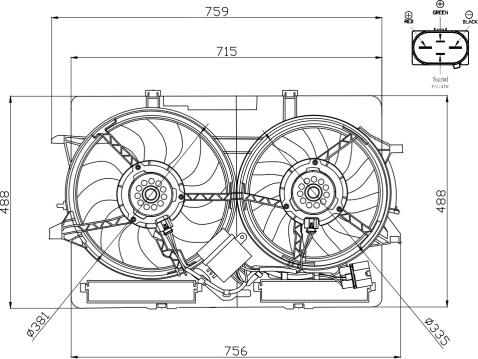 NRF 47938 - Fan, radiator autospares.lv