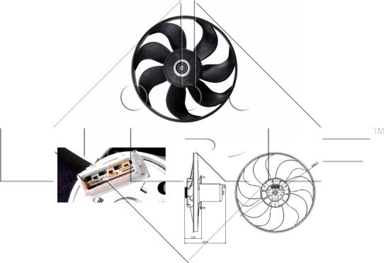 NRF 47404 - Fan, radiator autospares.lv