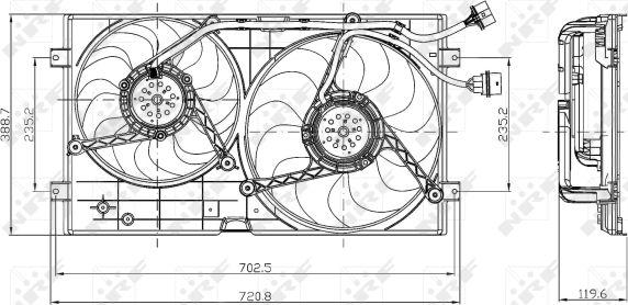 NRF 47403 - Fan, radiator autospares.lv