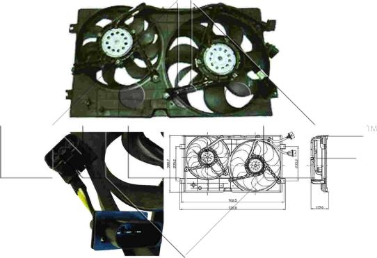 NRF 47403 - Fan, radiator autospares.lv