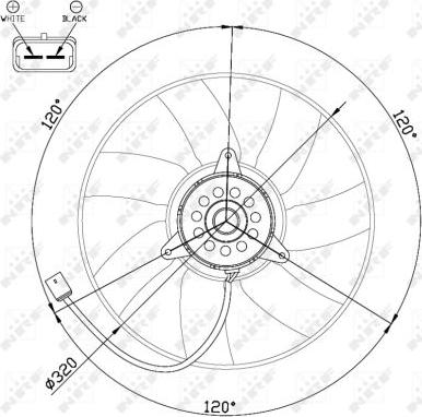 NRF 47480 - Fan, radiator autospares.lv