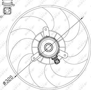 NRF 47514 - Fan, radiator autospares.lv