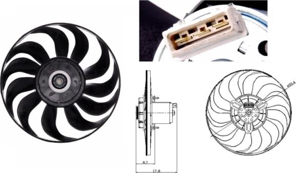 NRF 47641 - Fan, radiator autospares.lv