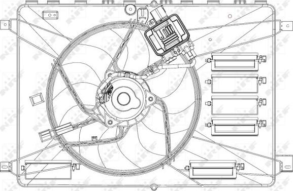 NRF 47627 - Fan, radiator autospares.lv