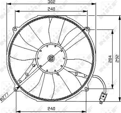 NRF 47046 - Fan, radiator autospares.lv