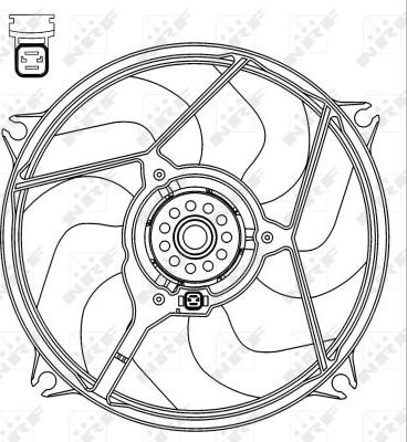 NRF 47069 - Fan, radiator autospares.lv