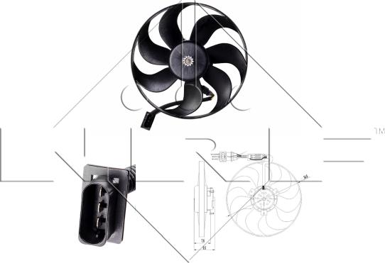 NRF 47064 - Fan, radiator autospares.lv
